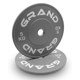 GRAND Rubber Colored Bumper Plate 5 kg – weight plate for Olympic bars