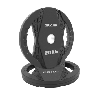 GRAND 20 kg Steering Wheel – Premium Rubber-Coated Weight Plate with Handles